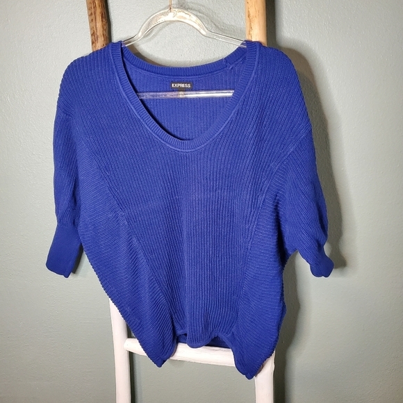 Express blue cacoon sweater Small - Picture 1 of 8